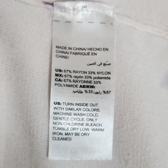 Chicos Purple Swirl Sweater Womens Medium Art To Wear Casual Rayon Blend - Picture 7 of 8